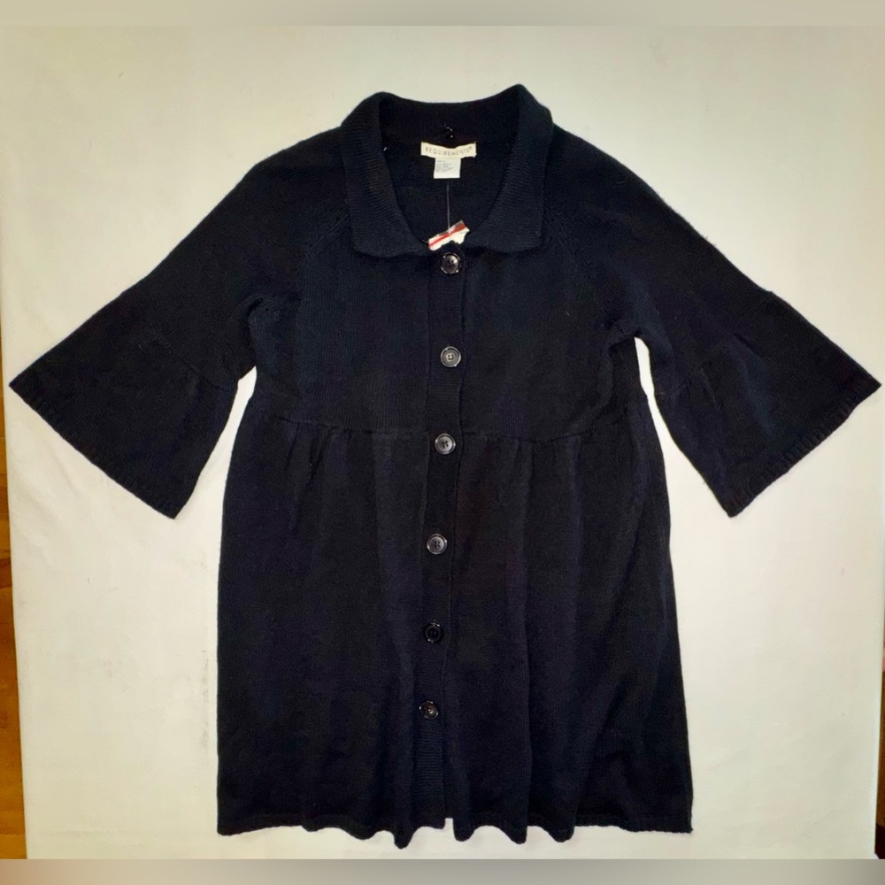 NWT Wool Blend Sweater Dress Coat w/Removable Faux Fur Collar (L) - Picture 9 of 17